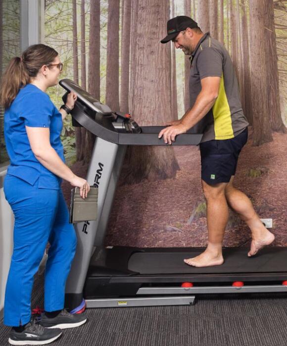 Running technique being assessed by Prosper Health Group podiatrist Colac